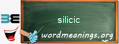 WordMeaning blackboard for silicic